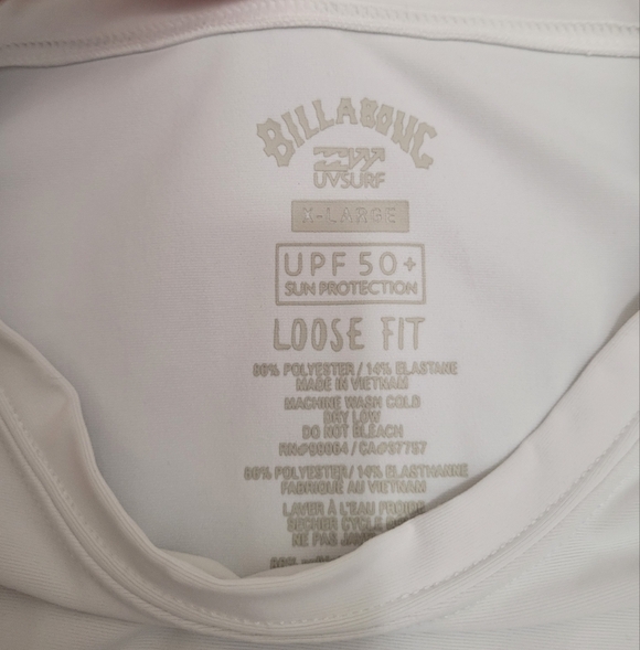 Billabong Mens Upf 50+ Sun Protection Loose Fit White Shirt Size XL - Picture 3 of 5